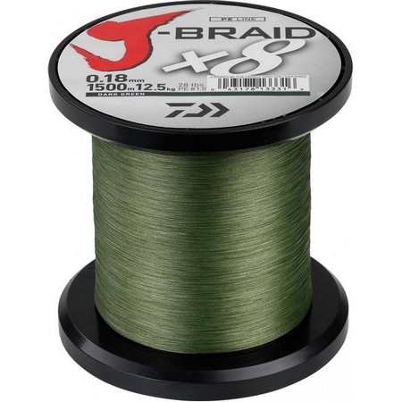 Geflochtene Schnur Daiwa J Braid X 8 Grün- 1500M