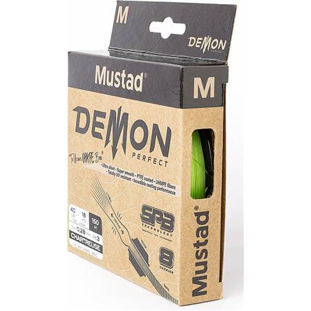 GEFLOCHTENE SCHNUR MUSTAD DEMON GELBGRÜN - 150M