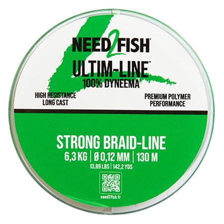 Geflochtene Schnur Need2fish Ultim-Line - Vert - 130M