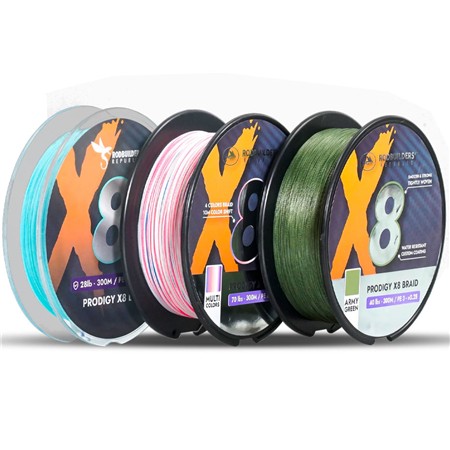 GEFLOCHTENE SCHNUR RODBUILDERS REPUBLIC PRODIGY X8 BRAID - ICE BLUE - 150M