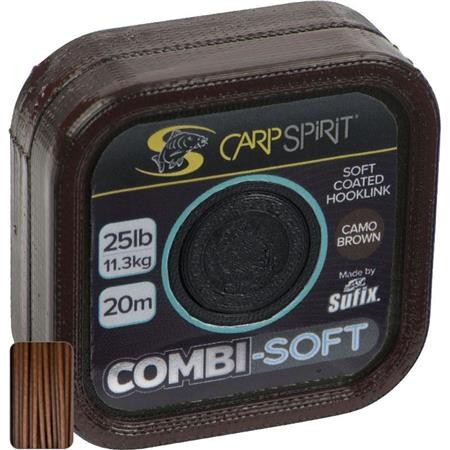 Geflochtene Vorfachschnur Carp Spirit Combi Soft Brown - 20M