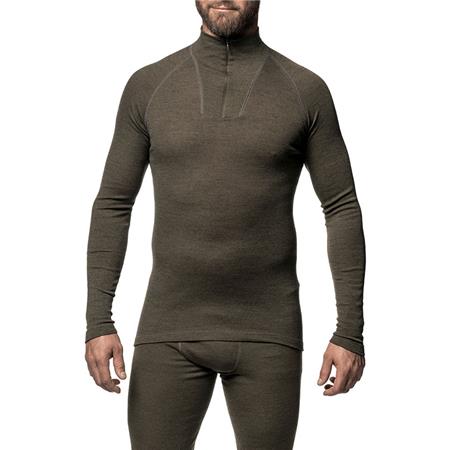 GEMENGDE TRUI WOOLPOWER ZIP TURTLENECK LITE