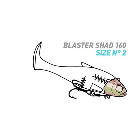 GEMONTEERD SOFTBAIT FIIISH BLASTER SHAD 160 - 16CM