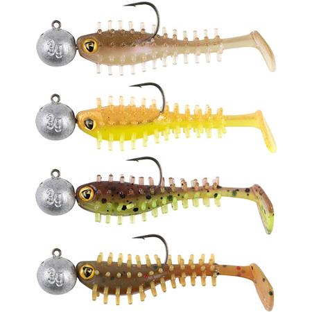 GEMONTEERD SOFTBAIT SET FOX RAGE ULTRA UV MICRO SPIKEY LOADED LURE PACK