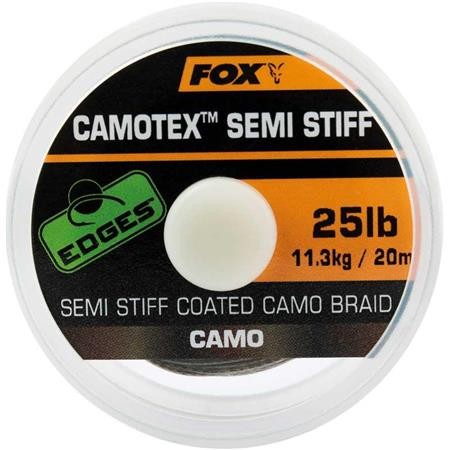 Gevlochteen Lijn Voor Onderlijn Gecoat Fox Edges Camotex Semi Stiff Camo - 20M