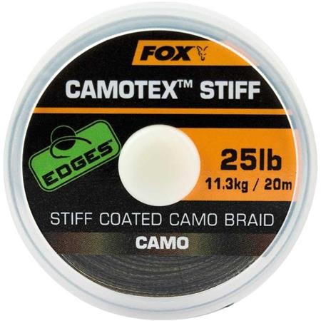 Gevlochteen Lijn Voor Onderlijn Gecoat Fox Edges Camotex Stiff Camo - 20M