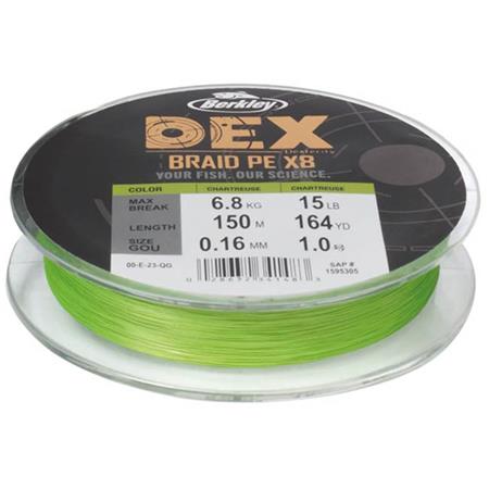 Gevlochten Lijn Berkley Dex Braid X8 Chartreuse - 300M