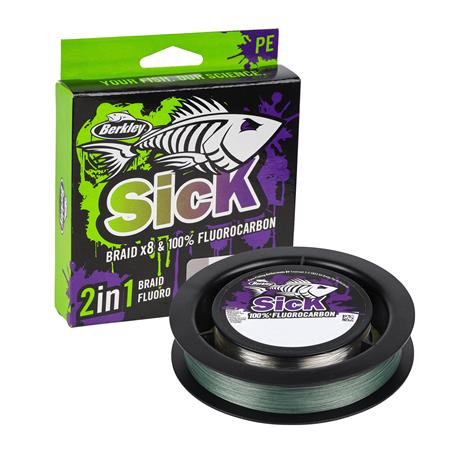 GEVLOCHTEN LIJN BERKLEY SICK 2 IN 1 BRAID AND FLUORO