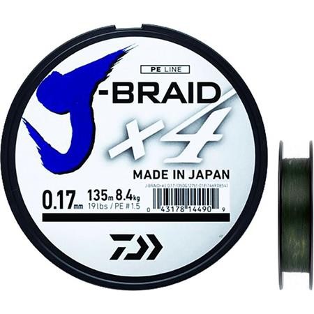 Gevlochten Lijn Daiwa J Braid X4b Groen - 450M