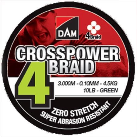 Gevlochten Lijn Dam Crosspower 4-Braid - 3000M