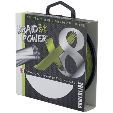 Gevlochten Lijn Powerline Braid Power X8 - Groen - 135M