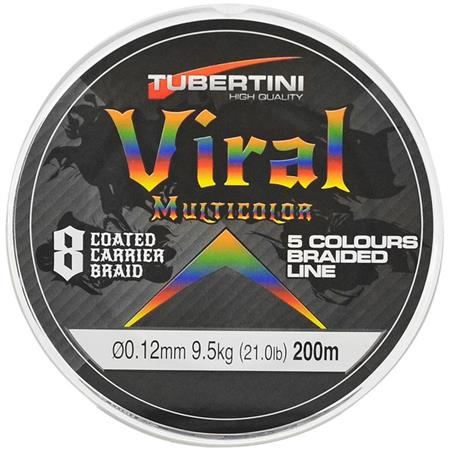 Gevlochten Lijn Tubertini Viral 8 Multicolore - 200M