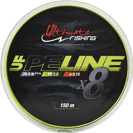 GEVLOCHTEN LIJN ULTIMATE FISHING UF PE LINE X8 150M