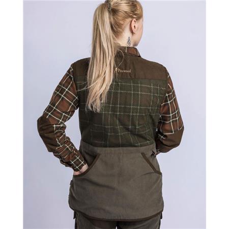 GILET DONNA PINEWOOD SHOOTING - SUEDE MARRON