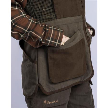 GILET DONNA PINEWOOD SHOOTING - SUEDE MARRON