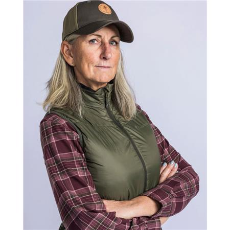 GILET FEMME PINEWOOD WOOL INSULATED MIDLAYER - MOSS GREEN