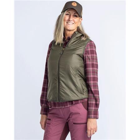 GILET FEMME PINEWOOD WOOL INSULATED MIDLAYER - MOSS GREEN