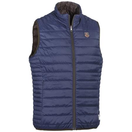 GILET HOMME CLUB INTERCHASSE JANUS REVERSIBLE - BLEU/MARRON