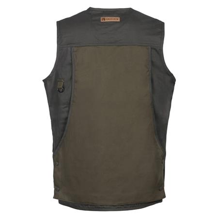 GILET HOMME PERCUSSION CHASSE TRADITION BRODE - SANGLIER - KAKI CLAIR