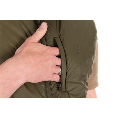 GILET MANCHES COURTES HOMME FOX OLIVE QUILTED 100 GILET - KAKI