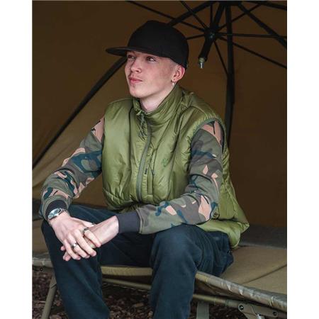 GILET MANICHE CORTE UOMO FOX OLIVE QUILTED 100 GILET - KAKI