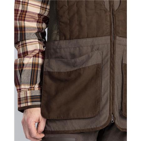 GILET UOMO PINEWOOD SHOOTING - SUEDE MARRON