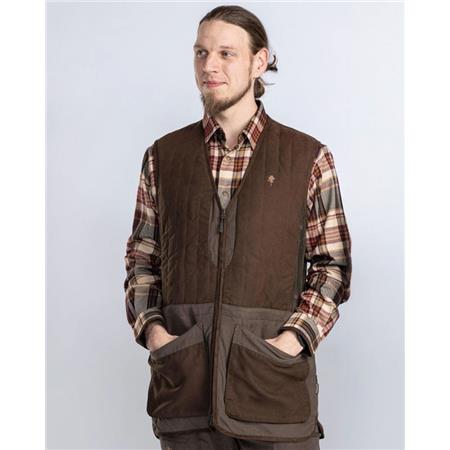 GILET UOMO PINEWOOD SHOOTING - SUEDE MARRON