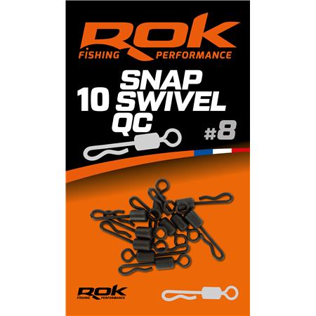 Girella Con Moschettone Rok Fishing Snap Swivel Qc