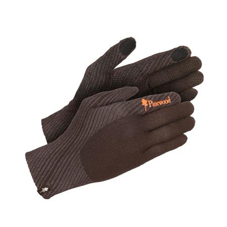 Gloves Pinewood Hunters Liner Stretch - Moss Green/Marron