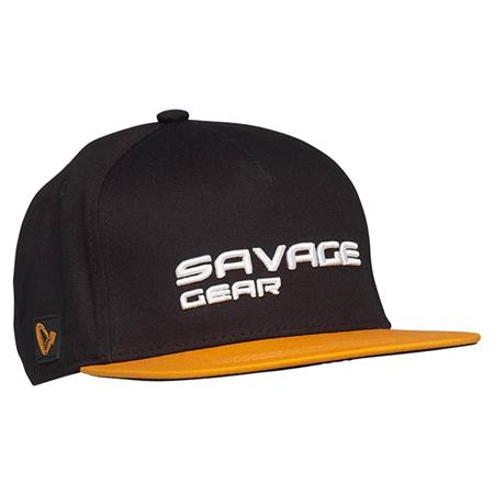 Gorra De Hombre Savage Gear Flat Peak 3D Logo - Noir/Orange