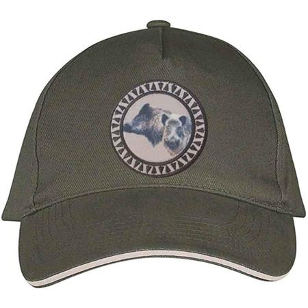 Gorra Hombre Con Cabezas De Jabalíes - Kaki Bartavel Tetes Sangliers - Kaki