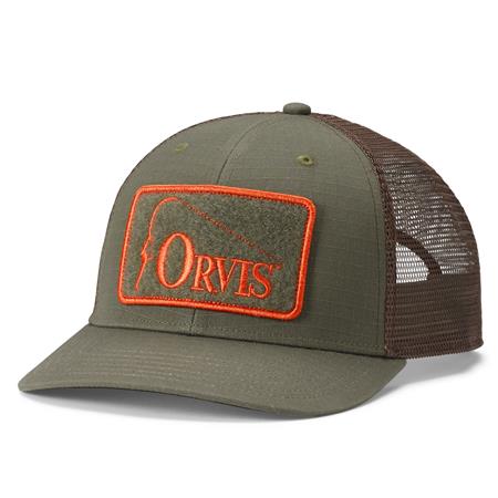 Gorra Orvis Ripstop Covert Trucker - Gris/Paprika