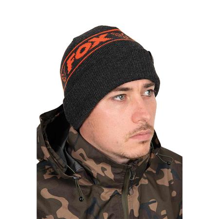 Gorro Homem - Preto/Laranja Fox Collection Beanie Hat - Noir/Orange