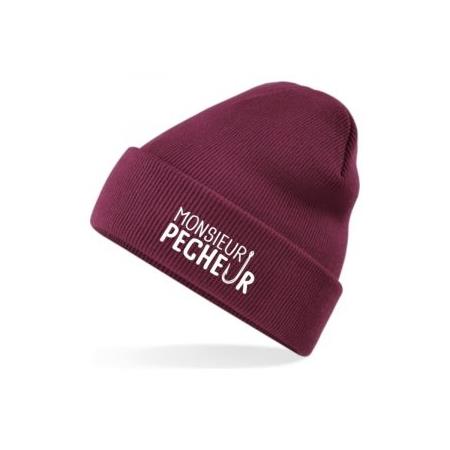 Gorro Monsieur Pêcheur Officiel - Burgundy