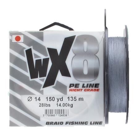 GREY BRAID - 135M POWERLINE WX8 GRISE - 135M