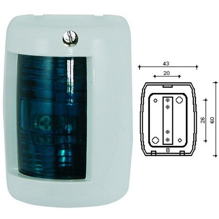 Grøn Styrbordslampe Euromarine Lille Model