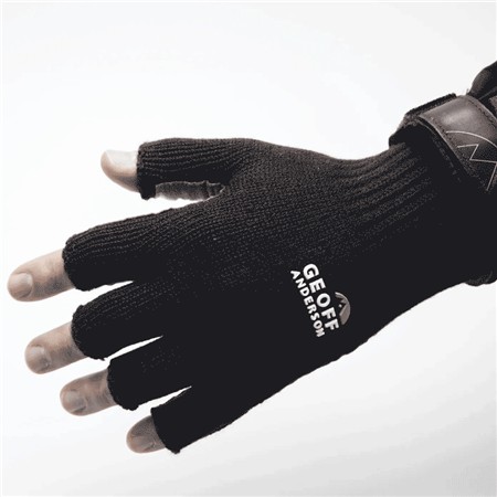 GUANTI GEOFF ANDERSON MERINO FINGERLESS - NERO