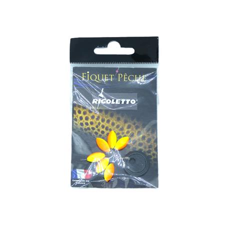 Guide Fil Fiquet Rigostop Ovale Bicolore - 6Mm - Jaune Orange - Par 6