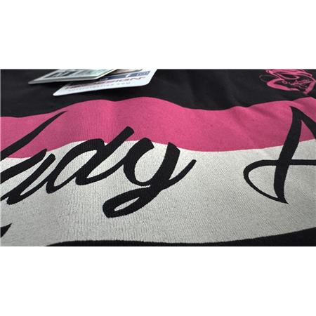 ΓΥΝΑΙΚΕΊΟ ΚΟΝΤΟΜΆΝΙΚΟ T-SHIRT HOT SPOT DESIGN LADY ANGLER 2.0 - ΜΑΎΡΟ