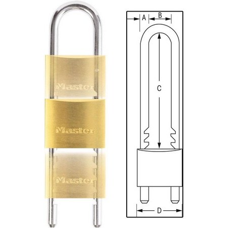 Hængelås Master Lock Aftagelig Og Justerbar Bøjle