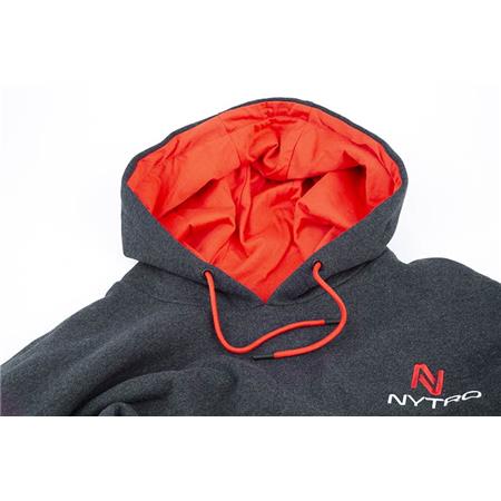 HÆTTETRØJE TIL MÆND NYTRO HOODY - MØRKEGRÅ MELANGE