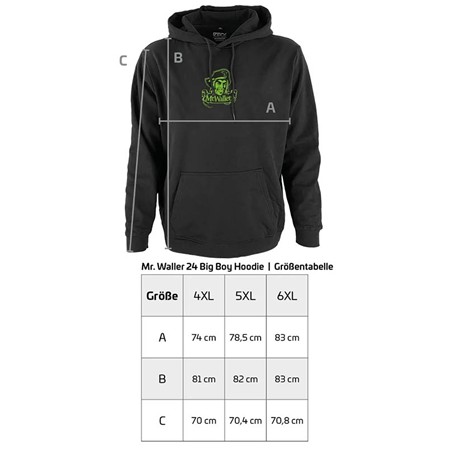 HÆTTETRØJE TIL MÆND ZECK MR. WALLER BIG BOY HOODIE - SORT