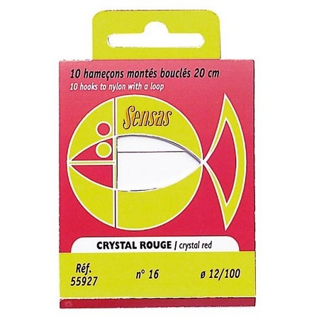 Haczyk Montowany Coup Sensas Crystal Czerwony