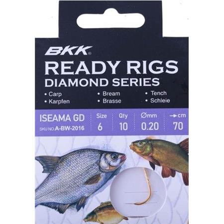 Haczyk Z Przyponem Bkk Ready Rig Diamond Iseama Gd - Pack De 10