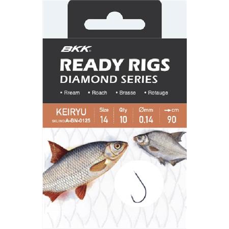 Haczyk Z Przyponem Bkk Ready Rig Diamond Keiryu Bn - Pack De 10