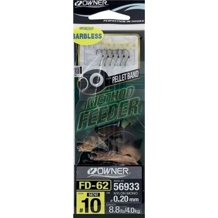 Haczyk Założony Owner Fd-62 Method Feeder Barbless Pellet