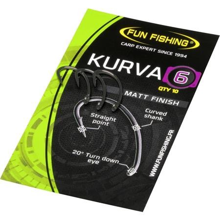 Hak Karpiowy Fun Fishing Kurva Serie - Pack De 10