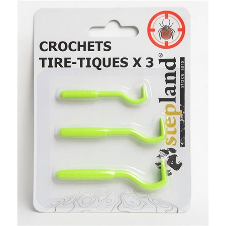 HAKEN ZIEH-ZECKEN STEPLAND - VERT - 3ER PACK