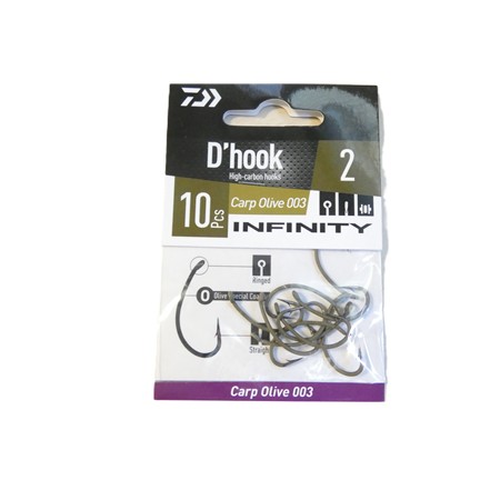 Hamecon Carpe Daiwa D'hook Infinity Carp Olive 003 - N°2