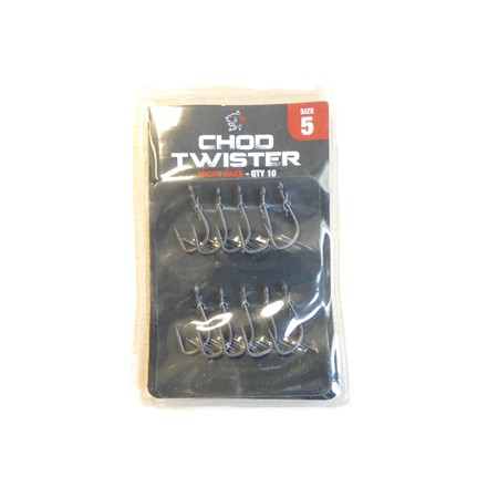 Hamecon Carpe Nash Chod Twister Micro Barb Hooks - N°5